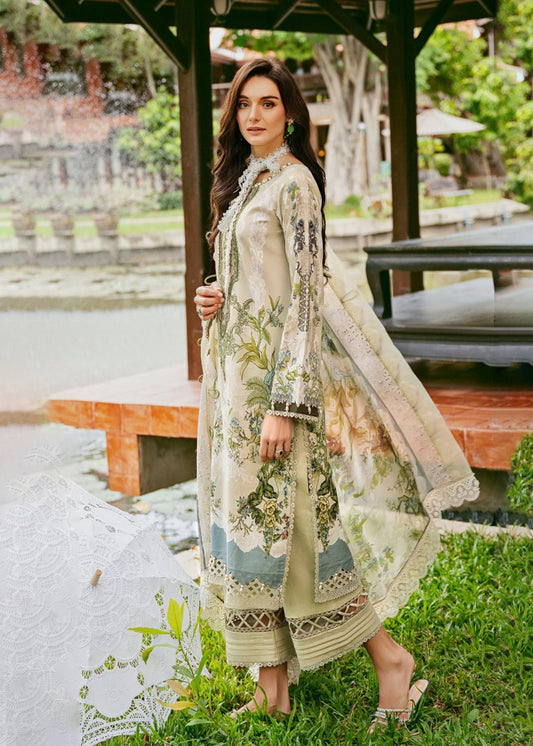EMBROIDERED LAWN SUMMER THREE PIECE ARTICLE - A814