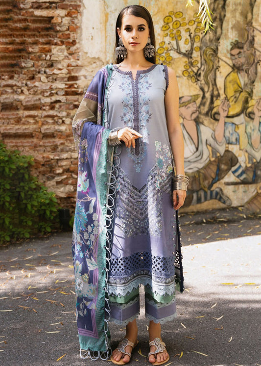 EMBROIDERED LAWN SUMMER THREE PIECE ARTICLE - A815