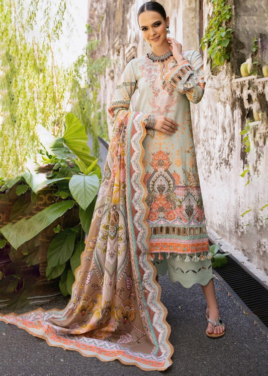 EMBROIDERED LAWN SUMMER THREE PIECE ARTICLE - A816
