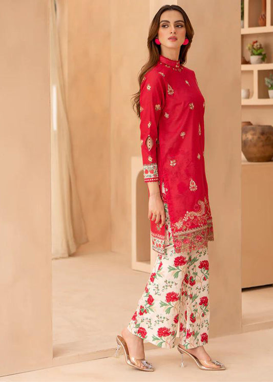 EMBROIDERED LAWN SUMMER THREE PIECE ARTICLE - A845