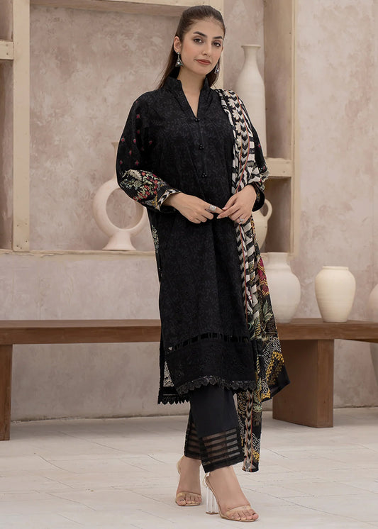EMBROIDERED LAWN SUMMER THREE PIECE ARTICLE - A846