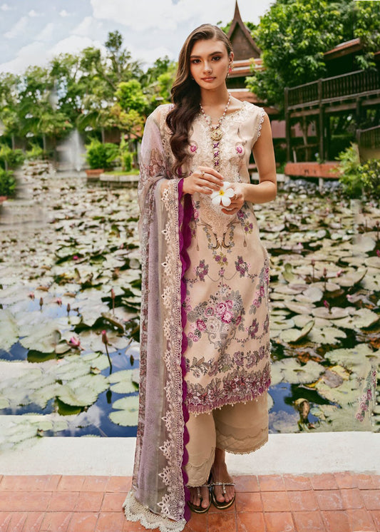 EMBROIDERED LAWN SUMMER THREE PIECE ARTICLE- A819