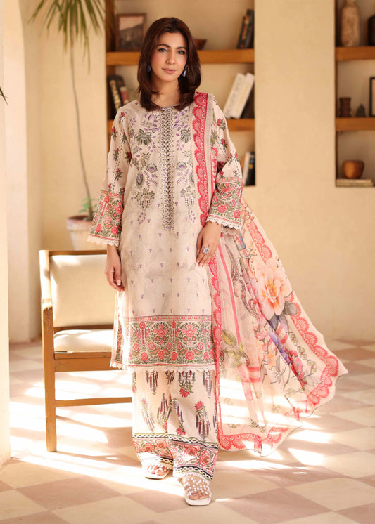 UNSTITCHED ORIGINAL LAWN THREE PIECE J-113