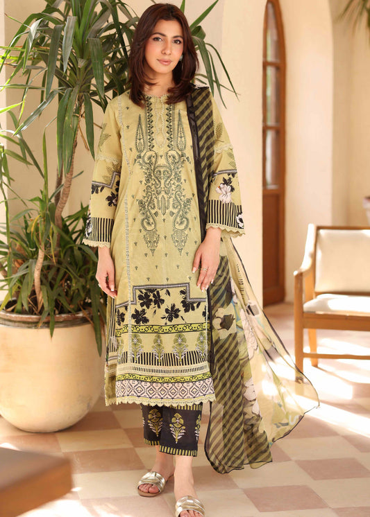UNSTITCHED ORIGINAL LAWN THREE PIECE J-115