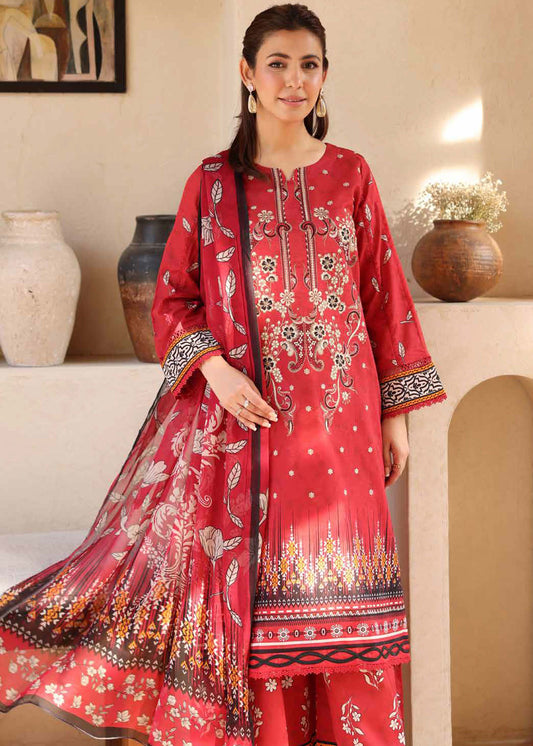 UNSTITCHED ORIGINAL LAWN THREE PIECE J-112