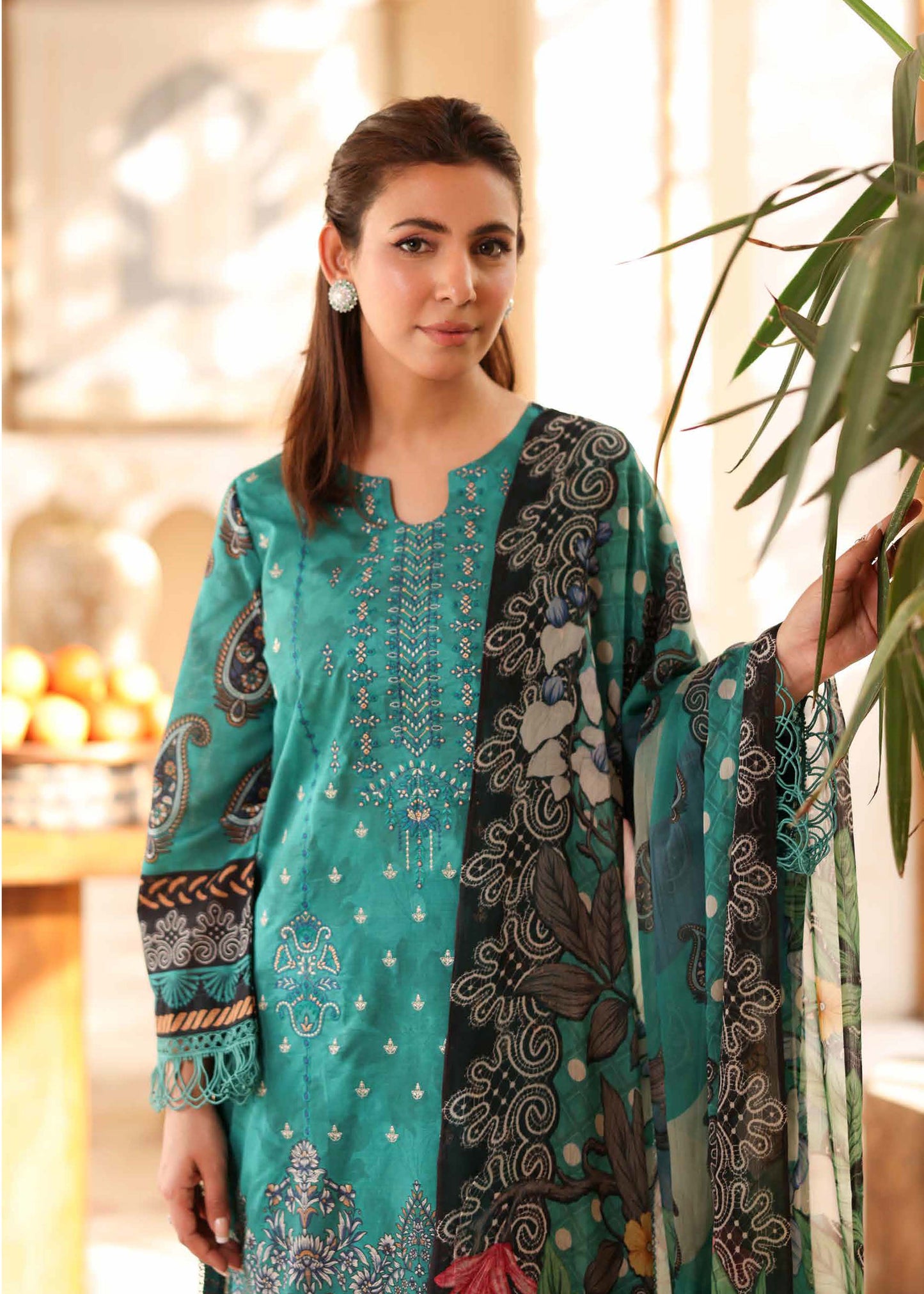 UNSTITCHED ORIGINAL LAWN THREE PIECE J-108